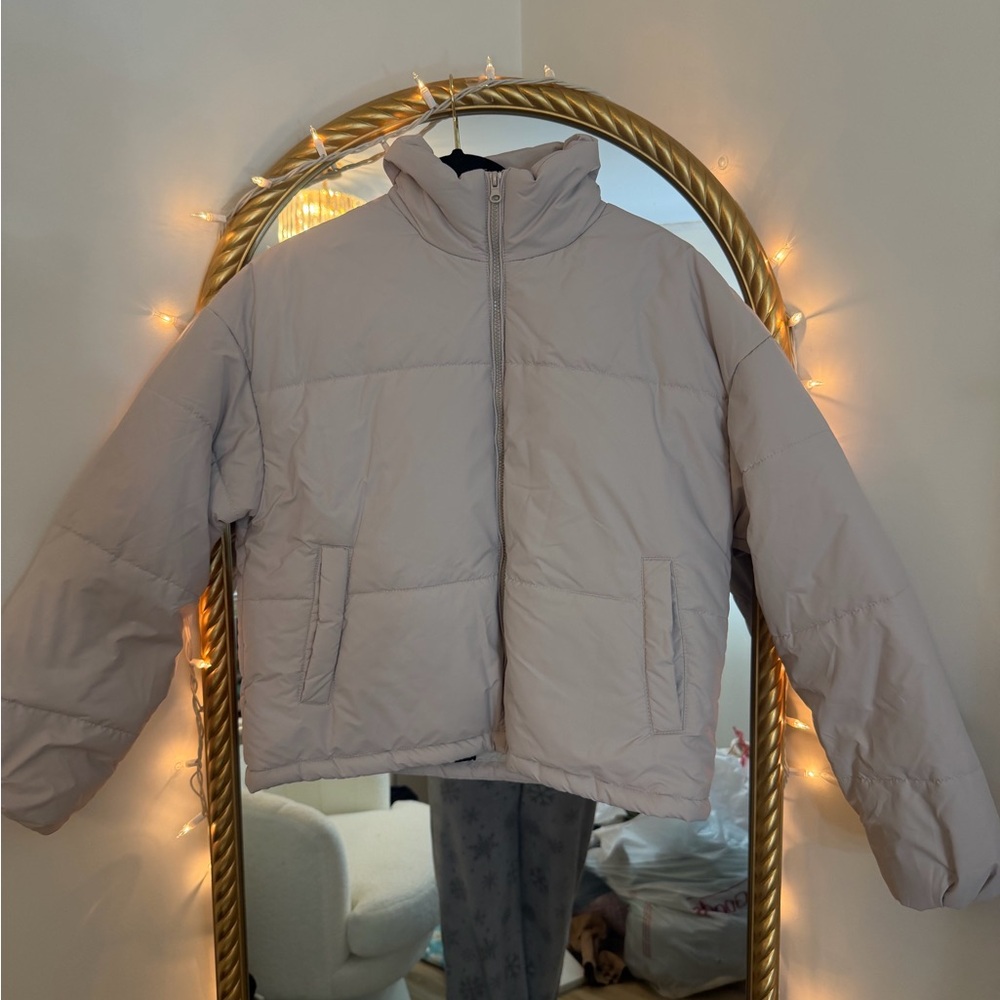 Light Gray Puffer Jacket